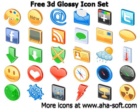Preview Of Free 3d Glossy Icon Set Free Images At Vector
