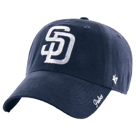 47 Brand San Diego Padres Mlb Sparkle Strapback Baseball Cap Mlb