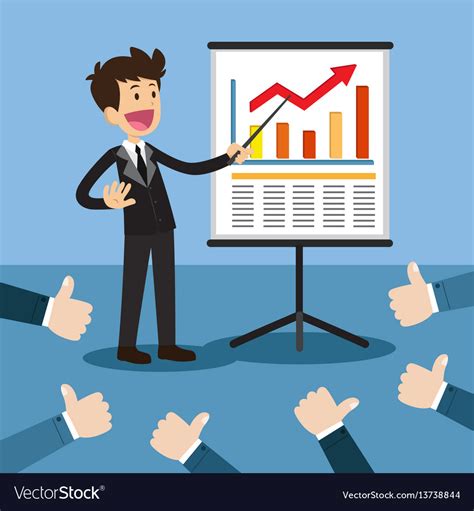Business Project Presentation Royalty Free Vector Image