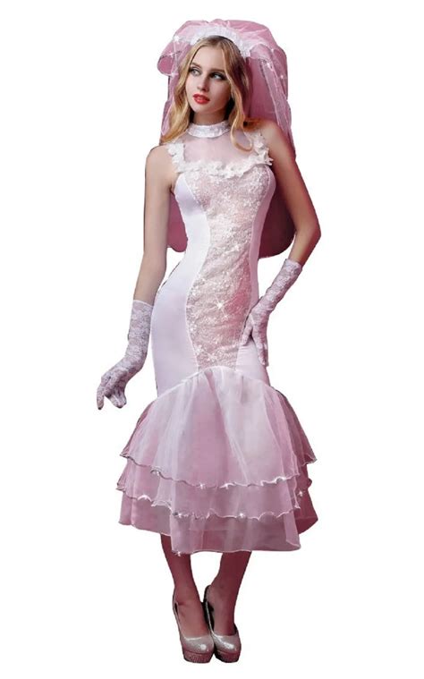 sexy costume fancy dress 3s1747 hot sale white beauty women mesh covers wedding dress sexy bride
