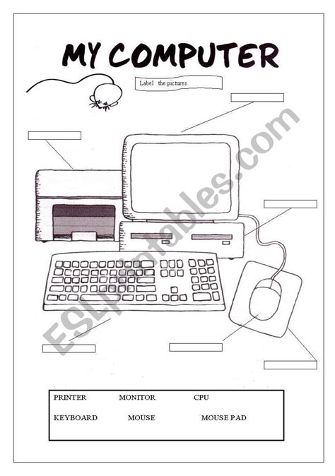 This Worksheet Is For Young Learners To Help Them Learn Computer
