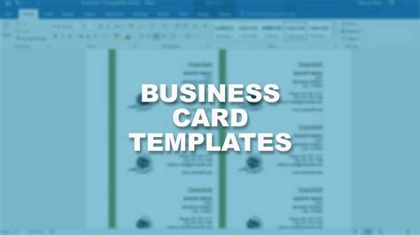 Say goodbye to rigid templates that offer you none of the flexibility that i do here. Microsoft Word 2016 Essential Training | Business Card ...