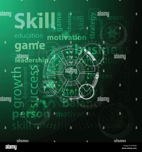 Skill And Skills Concept Vector Illustration For Your Design Text On