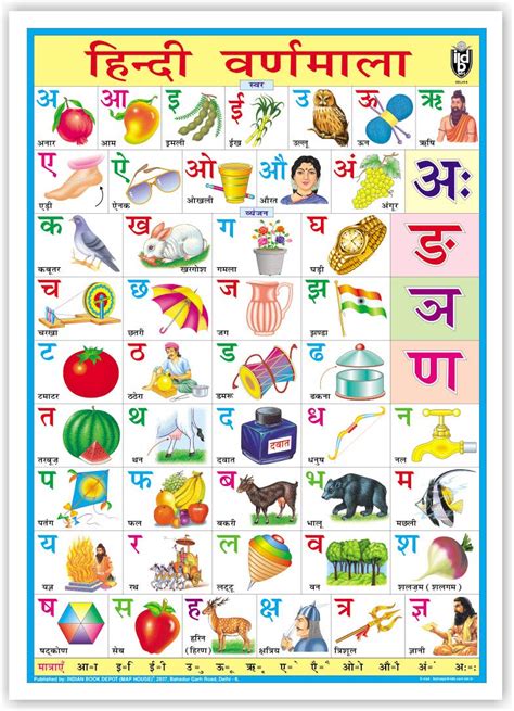 Buy Hindi Alphabet Chart Ka Kha Ga Swar Vyanjan Size 70 X 100 Cms