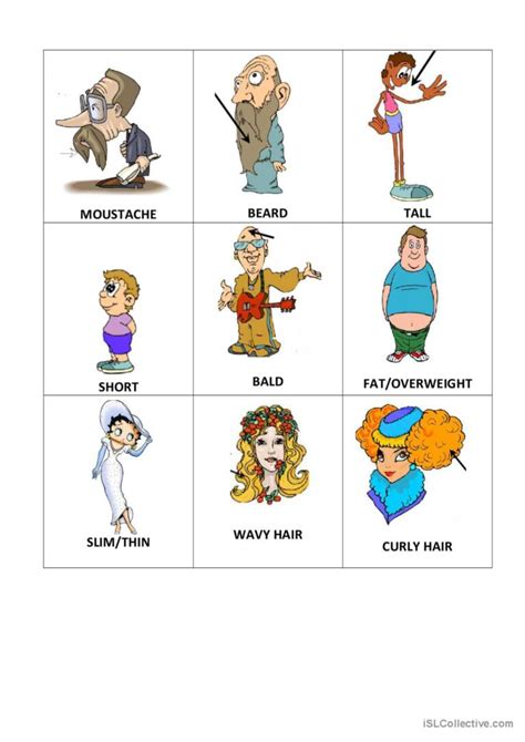 Describing Appearance Flashcards English Esl Worksheets For My Xxx