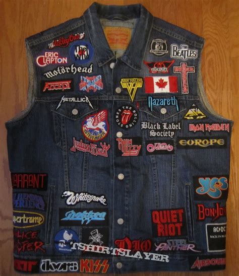 Classic Rock And Heavy Metal Patch Vest Tshirtslayer Tshirt And