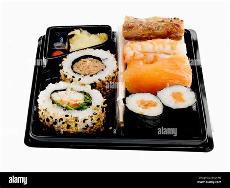 Tray Of Sushi Stock Photo Alamy