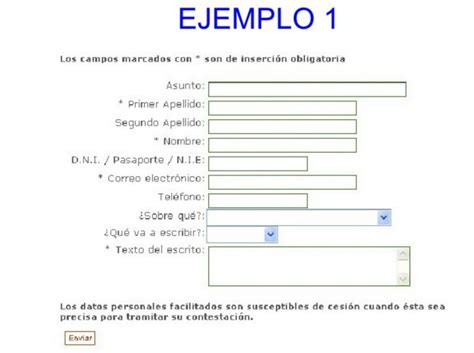 10 Ejemplos De Formularios