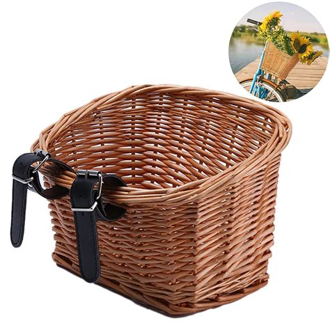 Specially 1 Pcs Basket Detachable Wicker Bicycle Front Basket Etsy