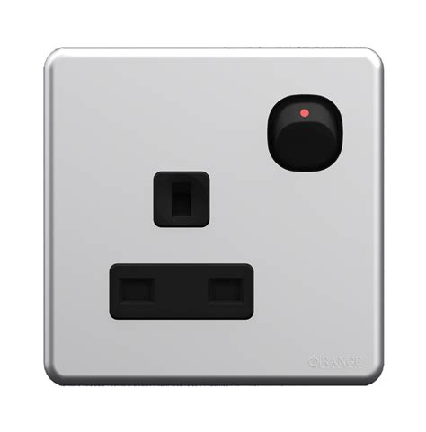 Single Switched Socket Outlet 13a Orange Electric