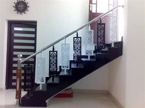 Custom staircases, especially, can take your space from. Stainless Steel Staircase Handrail Designs In Kerala | India
