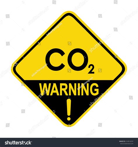 Carbon Dioxide Hazard Sign Symbol Illustration Stock Vector Royalty