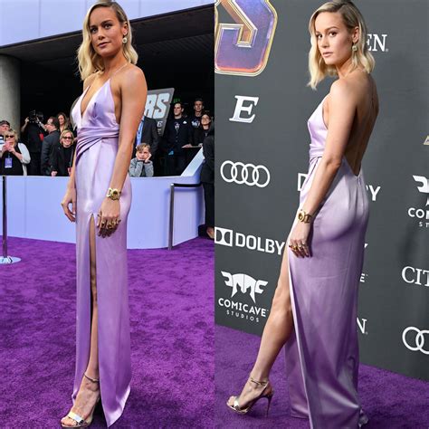 Brie Larson Stunning In Purple Dress Fabulous Tits Cleavage Ass And Legs Celeblr