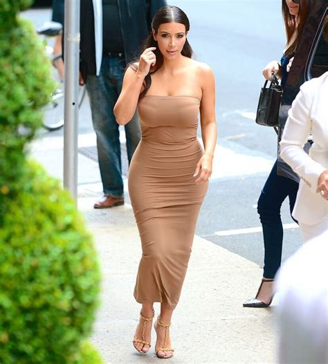Mia Khalifa Kim Kardashian And Kylie Jenners Hottest Strapless Bodycon Dress Moments That Set