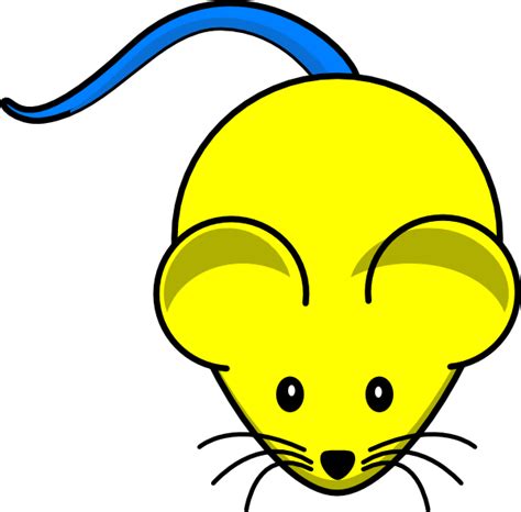 Yellow Mouse Blue Tail Clip Art At Vector Clip