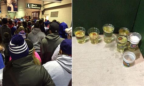 Cubs Fans Forced To Pee In Cups On Baseballs Opening Night In Chicago