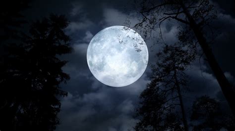 Full Moon During A Cloudy Night Image Free Stock Photo Public