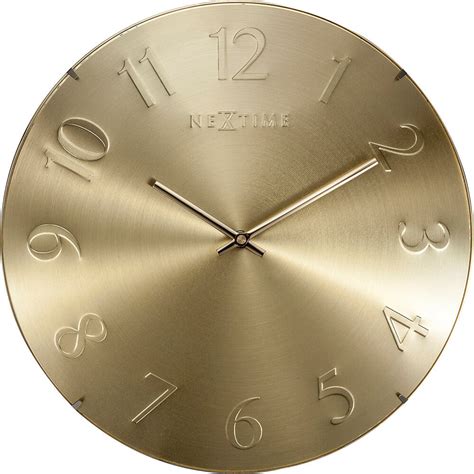 Nextime Elegant Dome Wall Clock Gold 35cm Fast Free Shipping