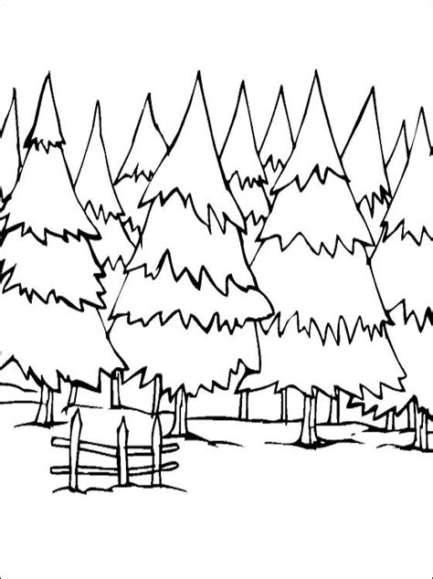 Winter forest coloring page | Coloring pages | Tree coloring page ...
