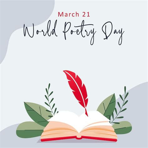 Premium Vector World Poetry Day Illustration