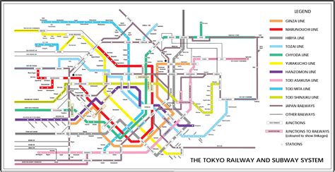 Tokyo Railway And Subway Map •