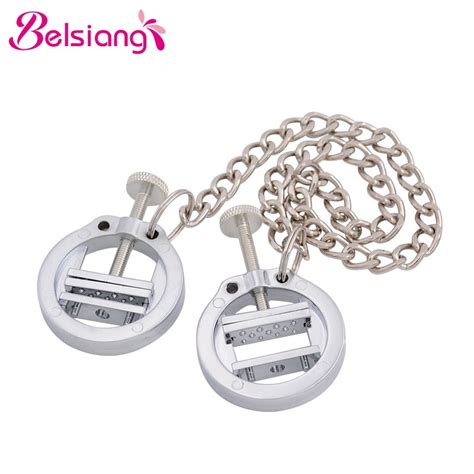 Belsiang Bdsm Nipple Clamps Chain Clips For Women Torture Nipple Clamps