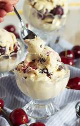 Chocolate Ice Cream With Cherries Pictures