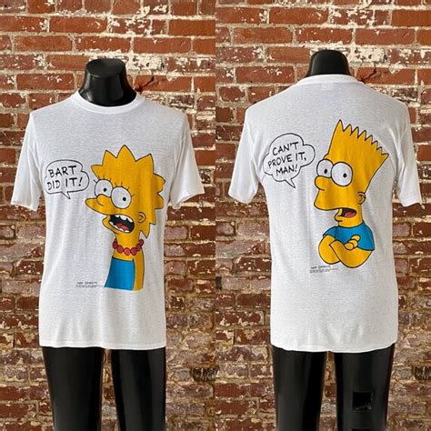 Rare 90s Bart Did It Cant Prove It Man Simpsons T Gem