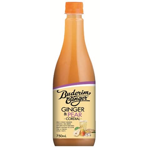 Buderim Cordial Ginger Pear Ml Woolworths