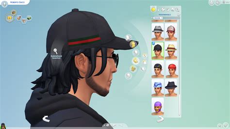 Mod The Sims Black Gucci Hat For Man