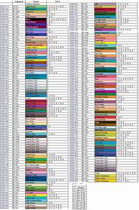 An Image Of The Color Chart For All Kinds Of Items In Different Colors