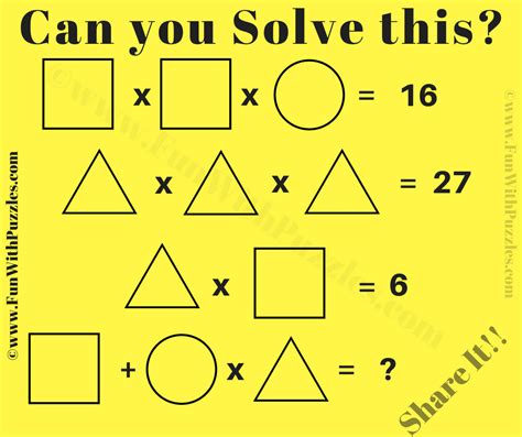 Math Brain Teasers For Adults