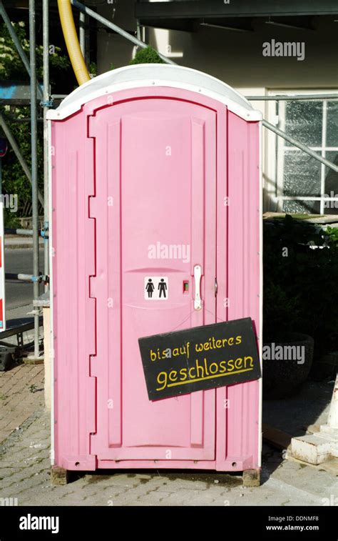 Out Of Order Portable Toilet Stock Photo Alamy