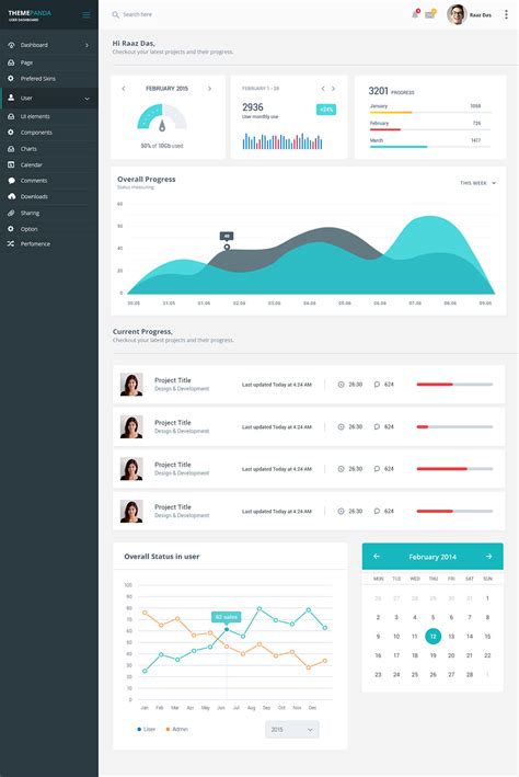 Free admin dashboard template based on gatsby with @paljs/ui component package. Project Management System Dashboard UI Free PSD Download ...