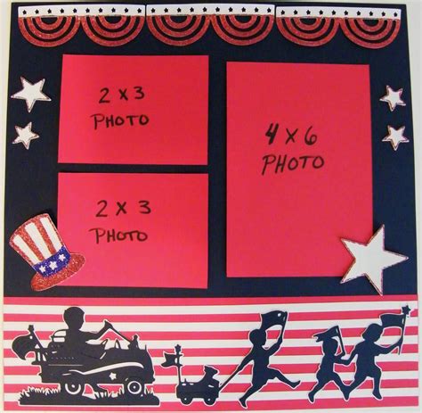 Layout: 4th of July Layout | Card layout, Layout, Scrapbook pages