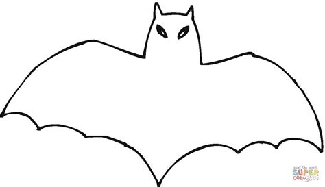 Halloween scene with a cute ghost. A Bat Outline coloring page | SuperColoring.com | Coloring ...