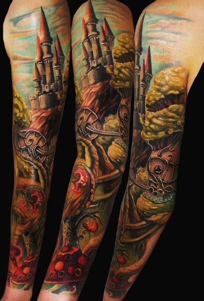 Fairy Tale Magic Castle Tattoo Sleeve Best Tattoo Ideas Gallery