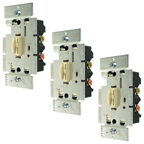 Lutron Set Of 3 Qoto Dimmer And Switch 600w 3 Way Ivory Tools