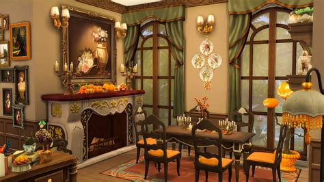 Sims 4 Victorian Autumn 秋天的維多利亞 No Cc Ruby Red Sims