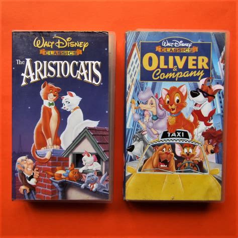 Movies Walt Disney Classics Aristocats And Oliver Company VHS Video Tapes For Sale In