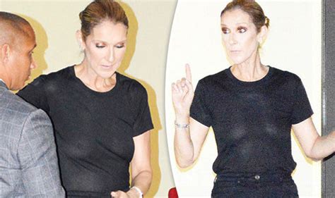 Celine Dion 49 Flashes NIPPLES As She Suffers Wardrobe Malfunction In