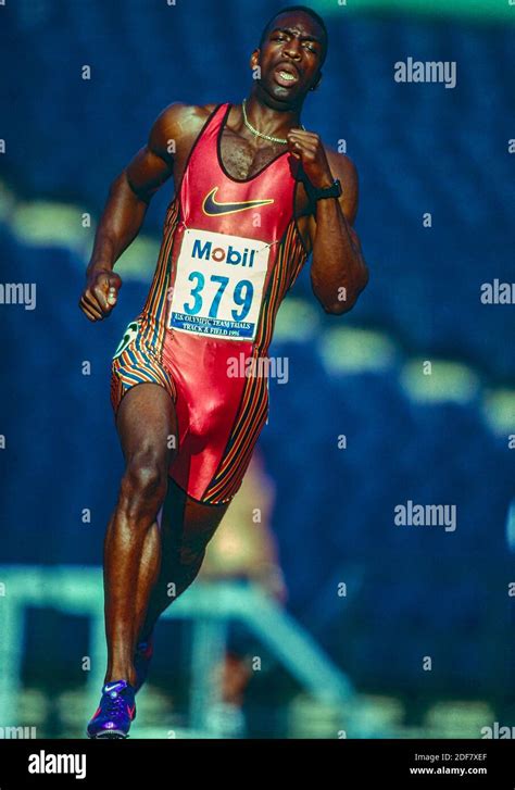 Michael Johnson Usa Competing At The 1996 Us Olympic Track And Field