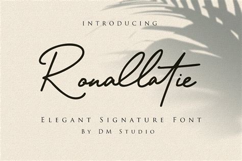 Ronallatie Elegant Signature Font Stunning Script Fonts Creative