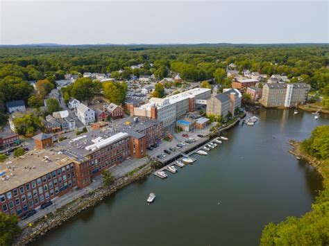 Newmarket Town Aerial View Nh Usa Stock Photo Image Of Landing