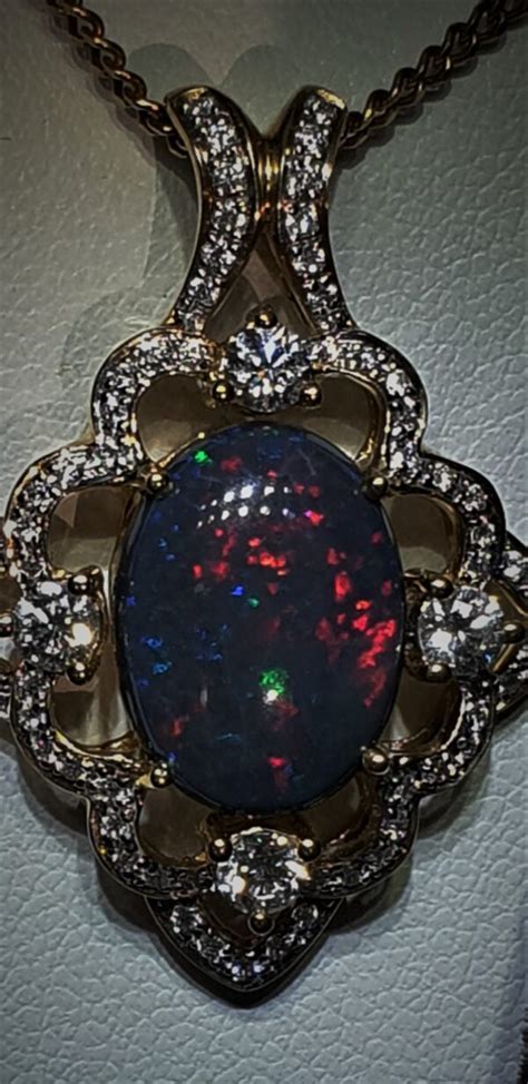 Australian Black Opal Jewellery Gold Set Mineshaft Canberra