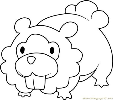 Bidoof Pokemon Coloring Page Free Pokémon Coloring Pages