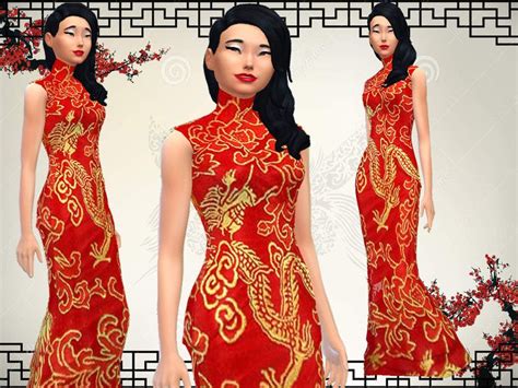 JinxTrinity S Kimonodress Sims Clothing Kimono Dress Asian Outfits