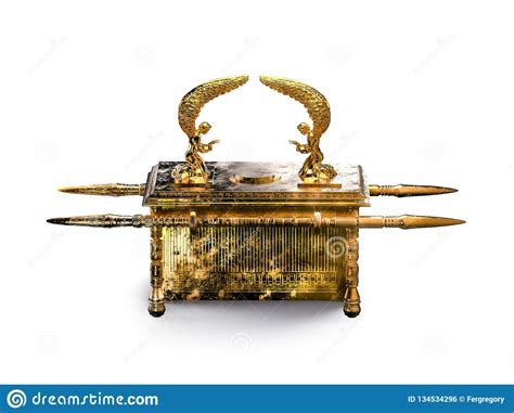 Ark Of The Covenant Isolated On White 3d Illustration Stock