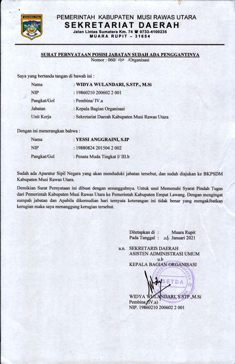 Contoh Surat Keterangan Pergantian Pengurus Surat Keterangan Desain