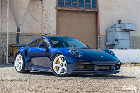 Gentian Blue Porsche 992 Turbo S Gmg Racing